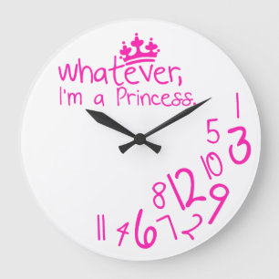 Grande Horloge Ronde celui qui, je sois une princesse
