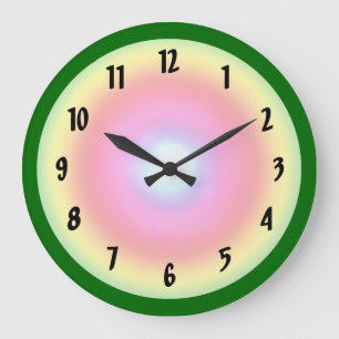 Grande Horloge Ronde Cercle d'arc-en-ciel
