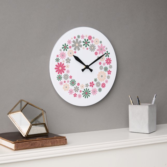Grande Horloge Ronde Cercle de joie (Bureau)