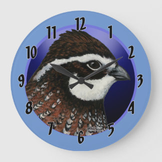 Grande Horloge Ronde Cercle de tête de colin de Virginie