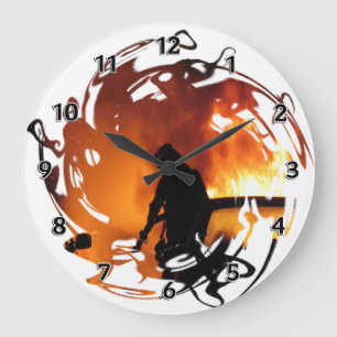 Grande Horloge Ronde Cercle des flammes