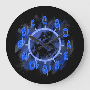 Grande Horloge Ronde Cercle d'horloge murale de cinquièmes