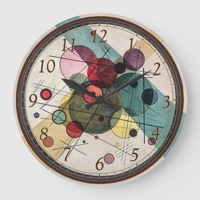 Grande Horloge Ronde Cercles dans un cercle - Kandinsky (Recto)