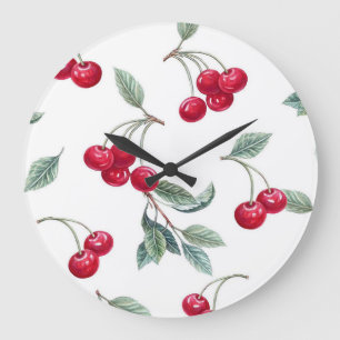 Grande Horloge Ronde Cerises