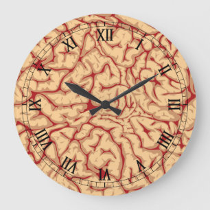 Grande Horloge Ronde Cerveaux déplaisants Halloween en abondance drôl