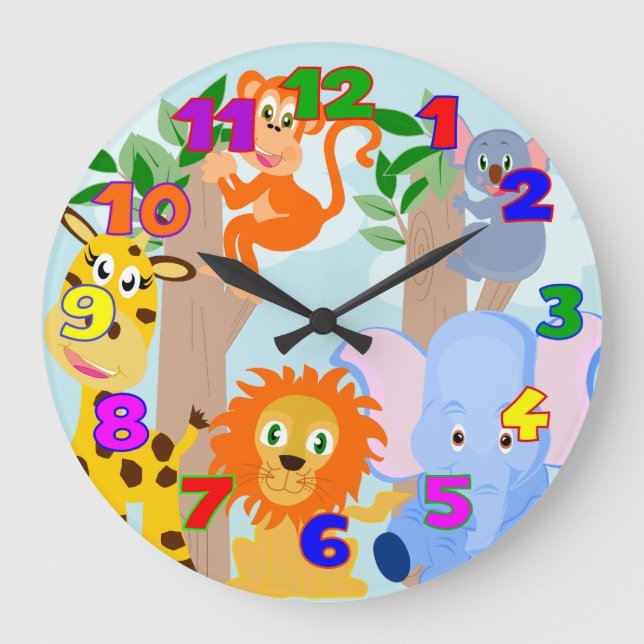 Grande Horloge Ronde chambre pour enfants (Recto)