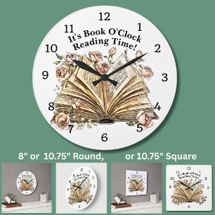 Grande Horloge Ronde Changer le texte - C'est l'heure de lecture du Liv