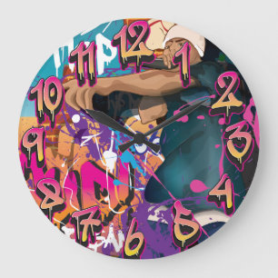 Grande Horloge Ronde Chanteur Hip Hop