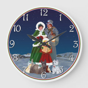 Grande Horloge Ronde Chants de Noël