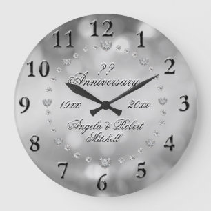 Grande Horloge Ronde Chaque année Anniversaire Élégant