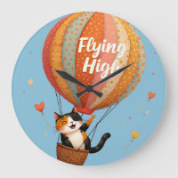 Charmant Chat Montgolfière Art Fantaisiste