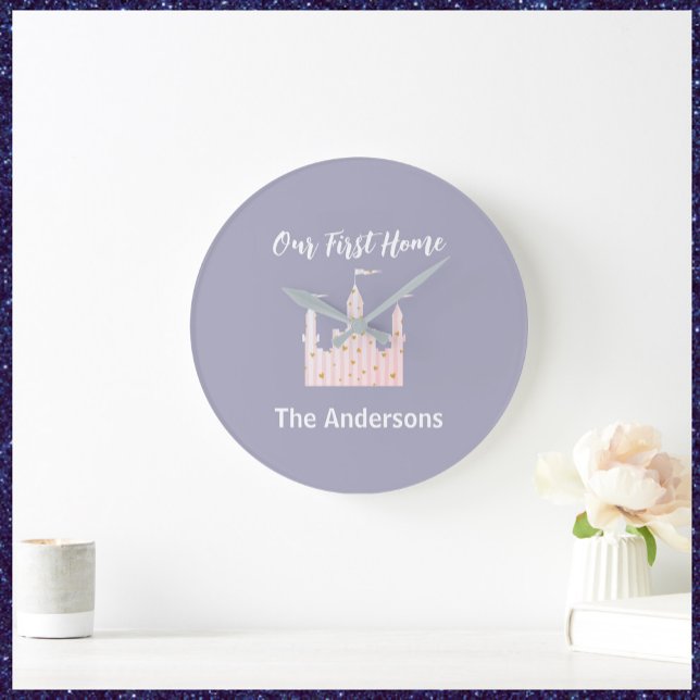 Grande Horloge Ronde Charming Our First Home Castle (Créateur téléchargé)