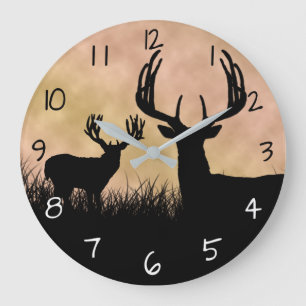 Grande Horloge Ronde Chasse aux cerfs