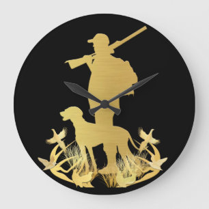 Grande Horloge Ronde Chasseur d'or