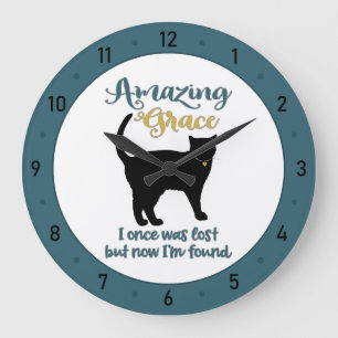 Grande Horloge Ronde Chat Secouru Extraordinaire