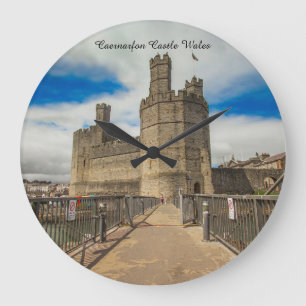 Grande Horloge Ronde Château de Caernarfon au Pays de Galles.