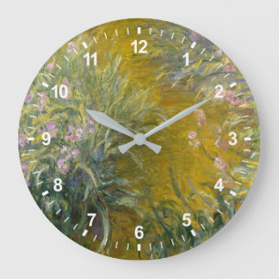 Grande Horloge Ronde Chemin de Claude Monet à travers les iris