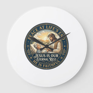 Grande Horloge Ronde Chemise de confort Jésus Hospice en fin de vie Chr
