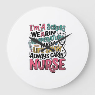 Grande Horloge Ronde Chemise de sauvetage de température de scrubs d'in