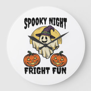 Grande Horloge Ronde Chemise fantôme citrouille effrayante Halloween vi