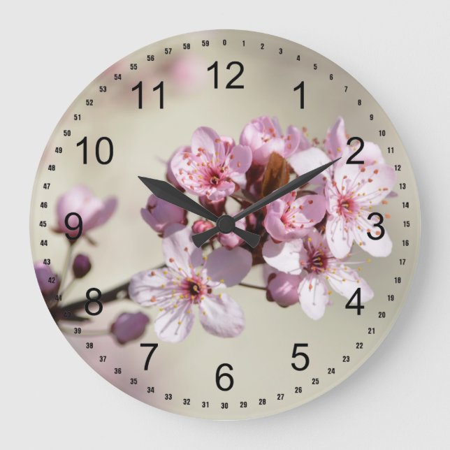 Grande Horloge Ronde Cherry Blossom Flowers (Recto)