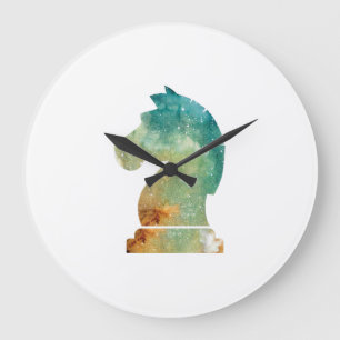 Grande Horloge Ronde Chess Player Horse Knight Chess