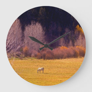 Grande Horloge Ronde Cheval dans l'automne I