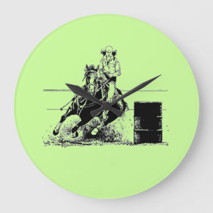 Grande Horloge Ronde Cheval d'emballage de baril