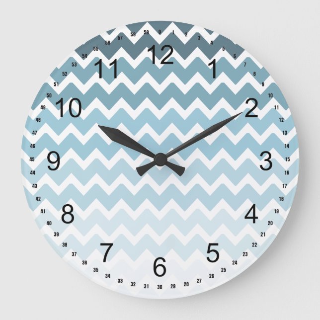 Grande Horloge Ronde Chevron ombre (Recto)