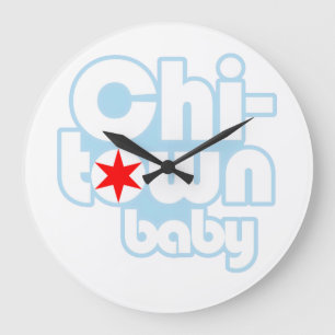 Grande Horloge Ronde Chi-town baby, Chicago, Illinois v1b