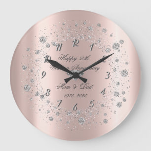 Grande Horloge Ronde Chic Diamonds Congras Rose Gold Anniversary