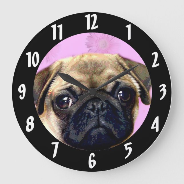 Grande Horloge Ronde chien carlin (Recto)