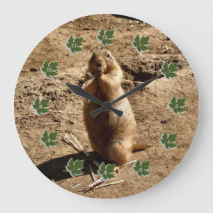 Grande Horloge Ronde Chien de prairie
