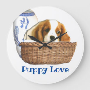 Grande Horloge Ronde Chiens de chiots
