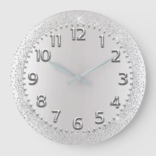 Grande Horloge Ronde Chiffres arabes de parties scintillantes de