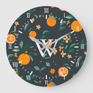 Grande Horloge Ronde Chiffres blancs Agritourisme Agritourisme Orange B