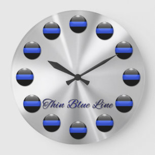 Grande Horloge Ronde Chiffres minces de Blue Line