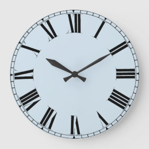 Grande Horloge Ronde Chiffres romains personnalisables simples