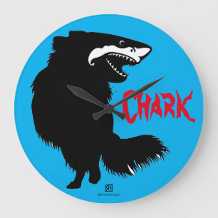 Grande Horloge Ronde Chihuahua + requin = Chark