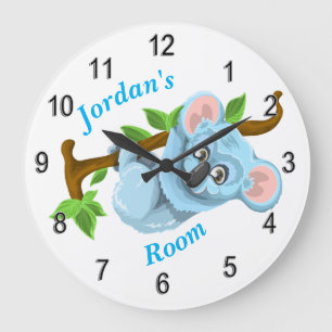 Grande Horloge Ronde Children's Clock Cute Koala Bear