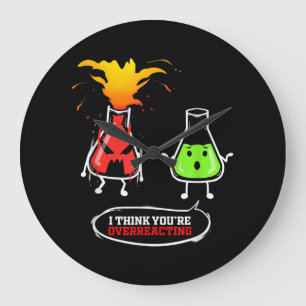Grande Horloge Ronde Chimiste    Chimie Chimique Laboratoire Chimie Vou
