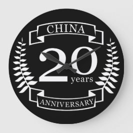 Grande Horloge Ronde Chine : 20 ans d'mariage traditionnel