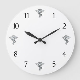 Grande Horloge Ronde Chiropratique Emblème Chiropraticien