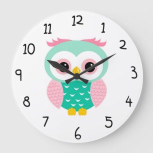 Grande Horloge Ronde Chouette