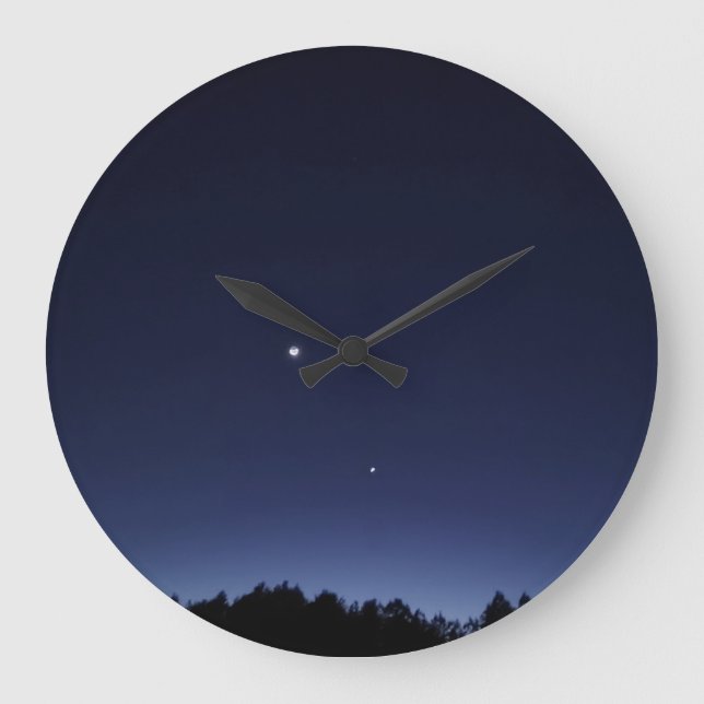 Grande Horloge Ronde Ciel nocturne de Roanoke Rapids, NC (Recto)