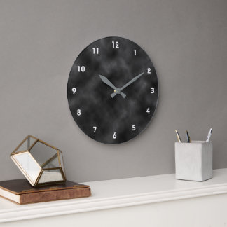 Grande Horloge Ronde Ciel noir nuageux