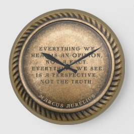 Grande Horloge Ronde Citation de Marcus Aurelius Pièce avec avis