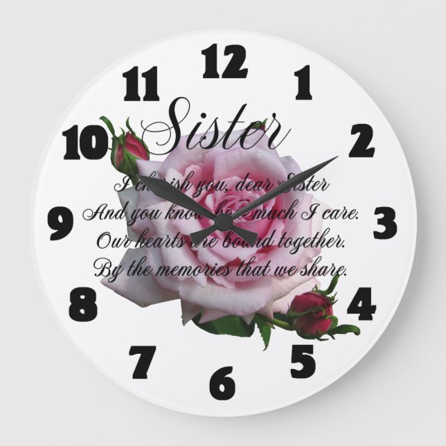 GRANDE HORLOGE RONDE CITATION DE SOEUR (Recto)