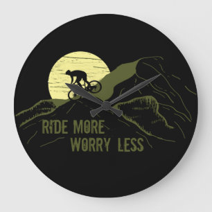 Grande Horloge Ronde Citation de VTT motivationnelle - Cyclisme drôle