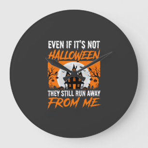 Grande Horloge Ronde Citation drôle de maison hantée pour Halloween Gra